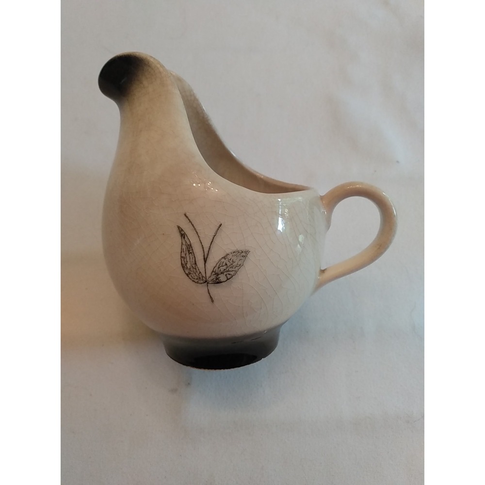 Vintage Stetson Black & White/Cream, Mid 19th Century Ceramic Creamer